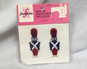 Vintage Franken Sew-On Toy Soldiers Embroidered Appliqués Package of 2 1960 39 s