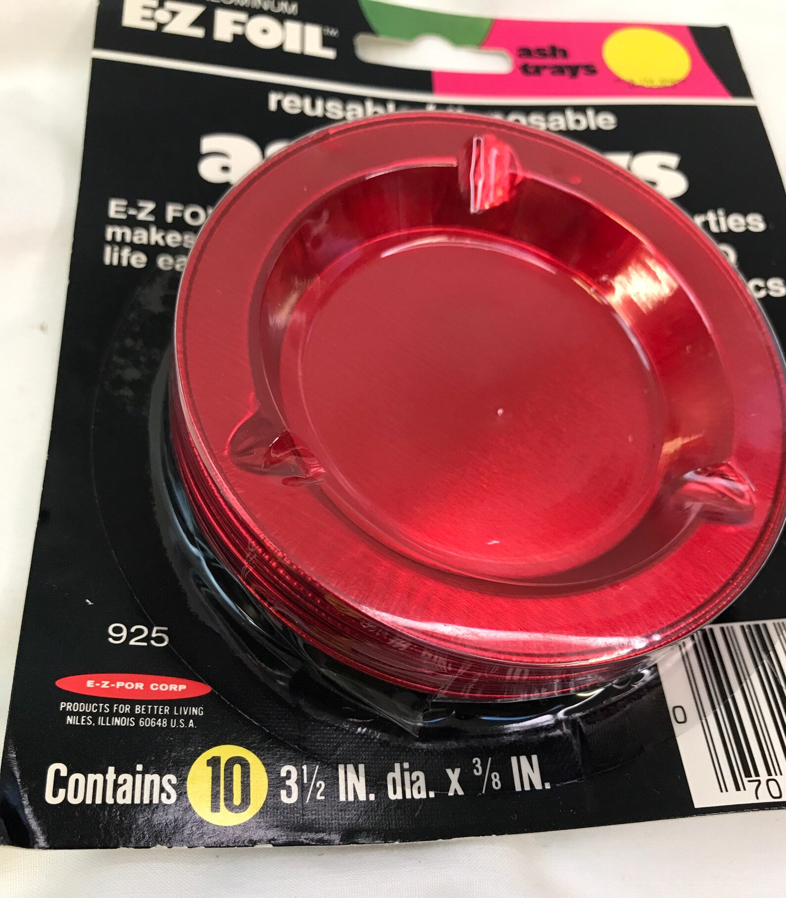 EZ Foil Reusable/ Disposable Ashtrays Vintage Retro Red Etsy