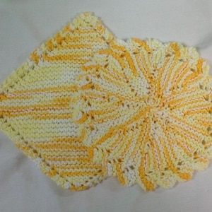 Crochet Oven Holders Potholders Cotton Crocheted  Handmade - Set of 2