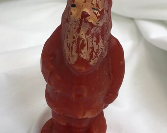 Vintage St. Nicholas Santa Claus Christmas Candle ~ 5”
