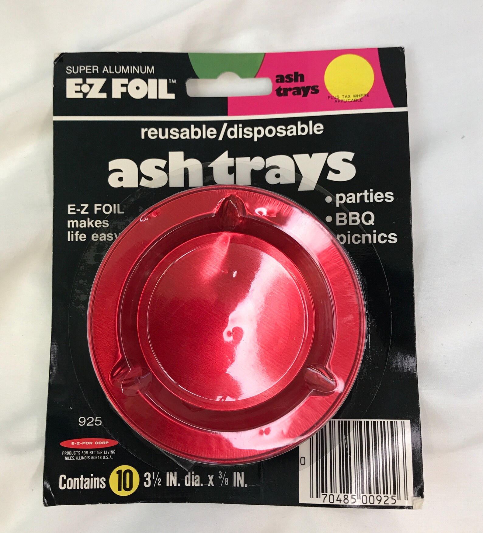 EZ Foil Reusable/ Disposable Ashtrays Vintage Retro Red Etsy