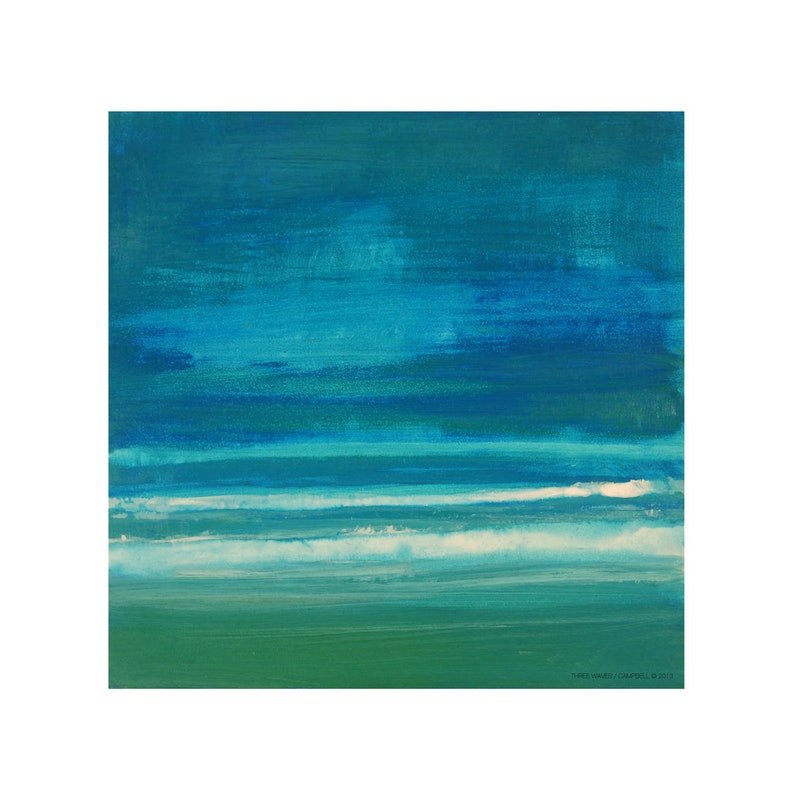 8x8 Arte imprimir pequeño abstracto Ocela playa pintura | Etsy