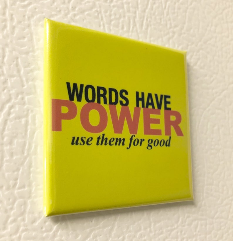 2x2 Fridge Words Have Power Verse Good Words Wisdom Etsy