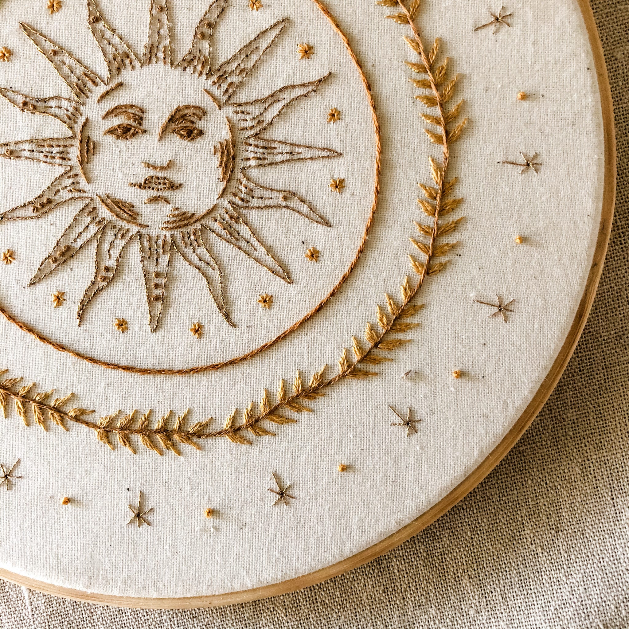 Sun Harness Pattern Harvest Sun Embroidery Pattern | Witchy Sun & Wheat Design (PDF Pattern ...