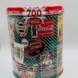 Vintage Coca-Cola 700 Piece Puzzle in Collector Tin - Advertising Collage Jigsaw Puzzle - Sealed New