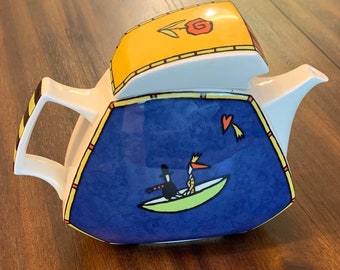 Vintage 1980s Rosenthal Studio-linie Germany Flash Ceramic Teapot