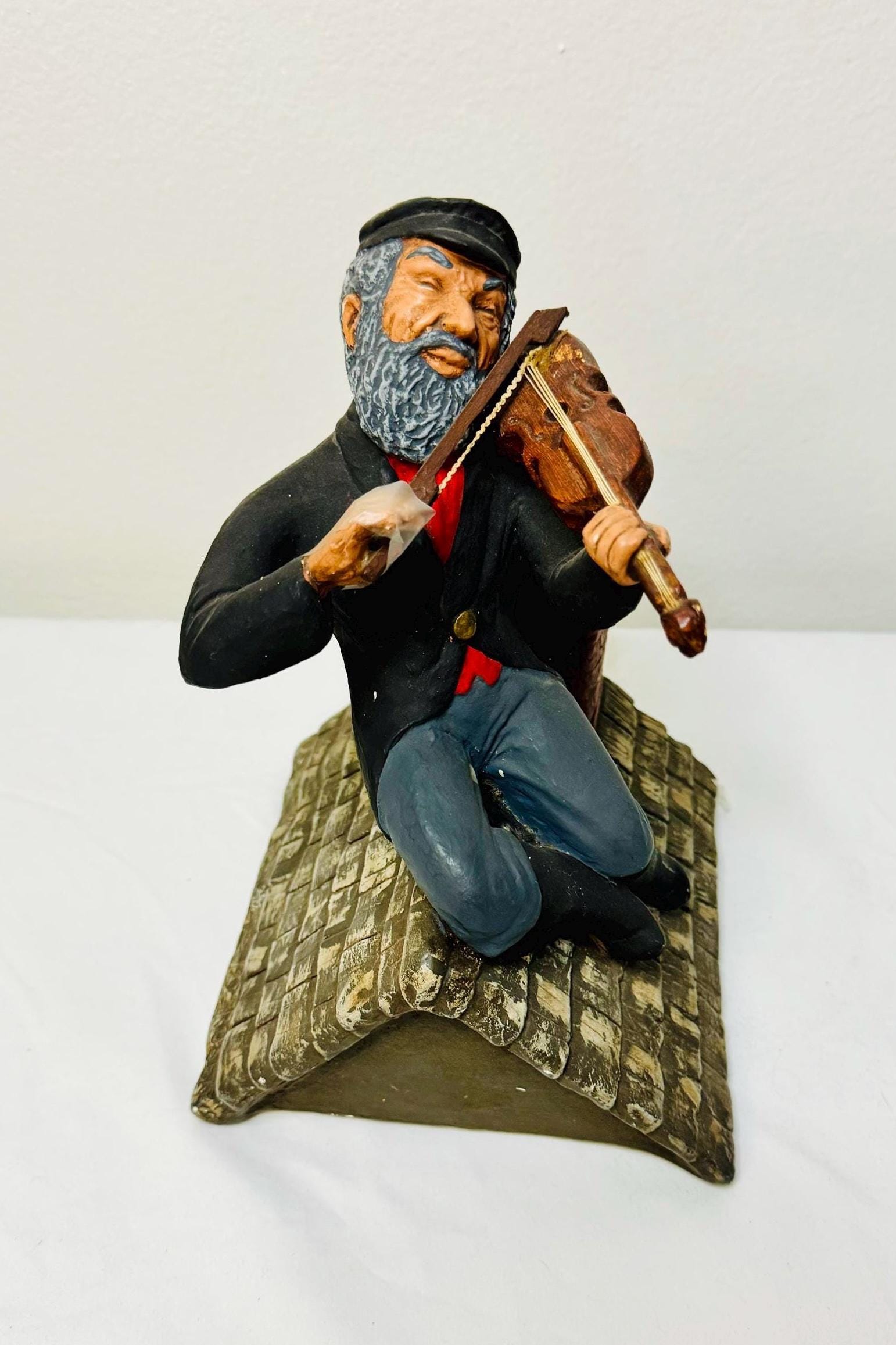 Vintage Rosen 1976 Fiddler Figurine – Hand-painted Folk Art Sculpture ...