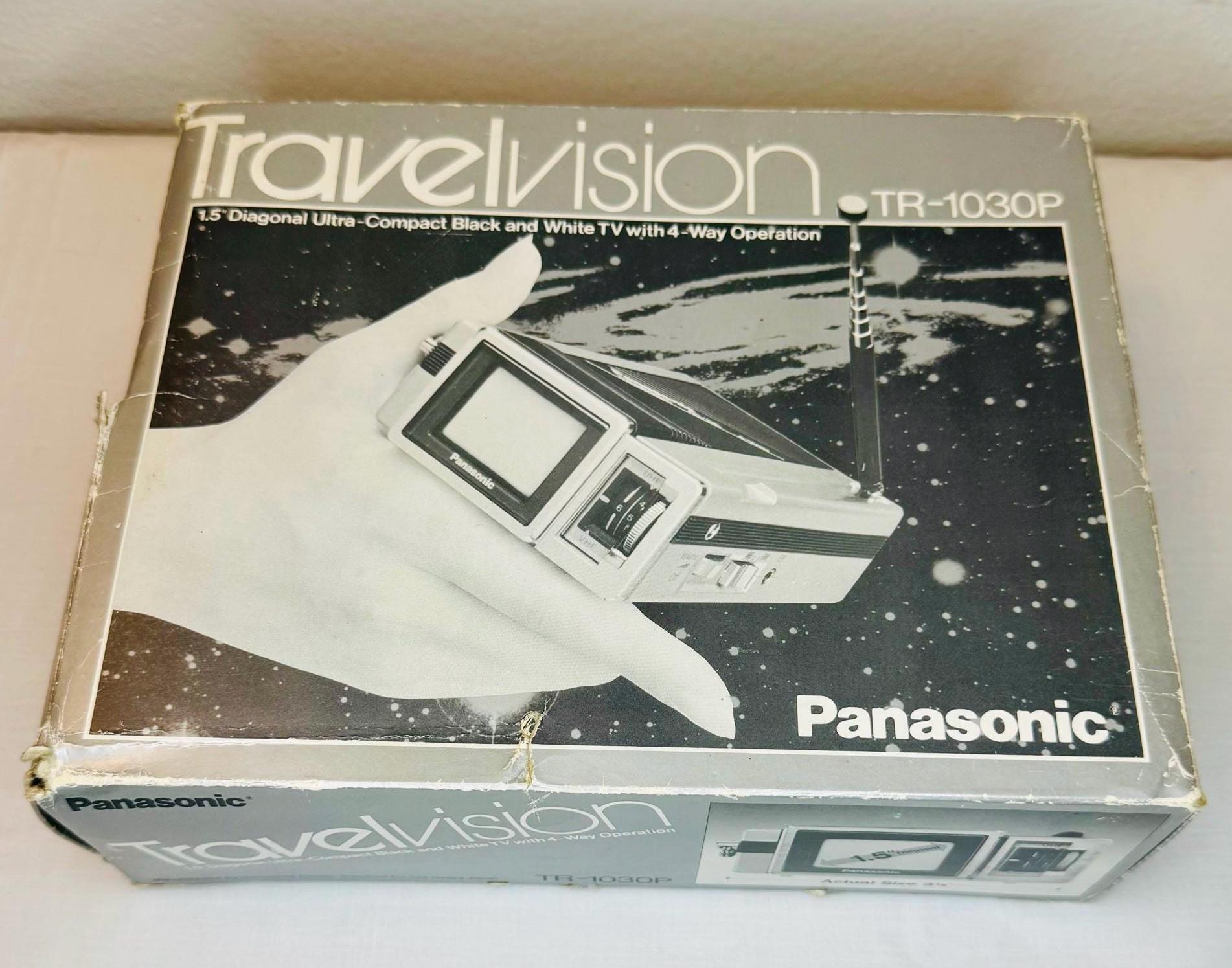 Vintage 1985 Panasonic Travelvision TR-1030P Portable TV 1.5 Inch