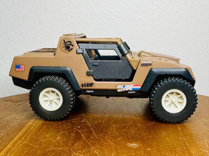 Vintage 1980s G.I. Joe Desert Fox Vehicle Hasbro Military Jeep