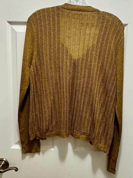 Vintage 100% Silk Button Down Cardigan Sweater Wi… - image 9