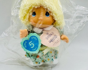 Vintage Enesco Precious Moments Doll: "Hi Babies" Blonde Girl, Sealed