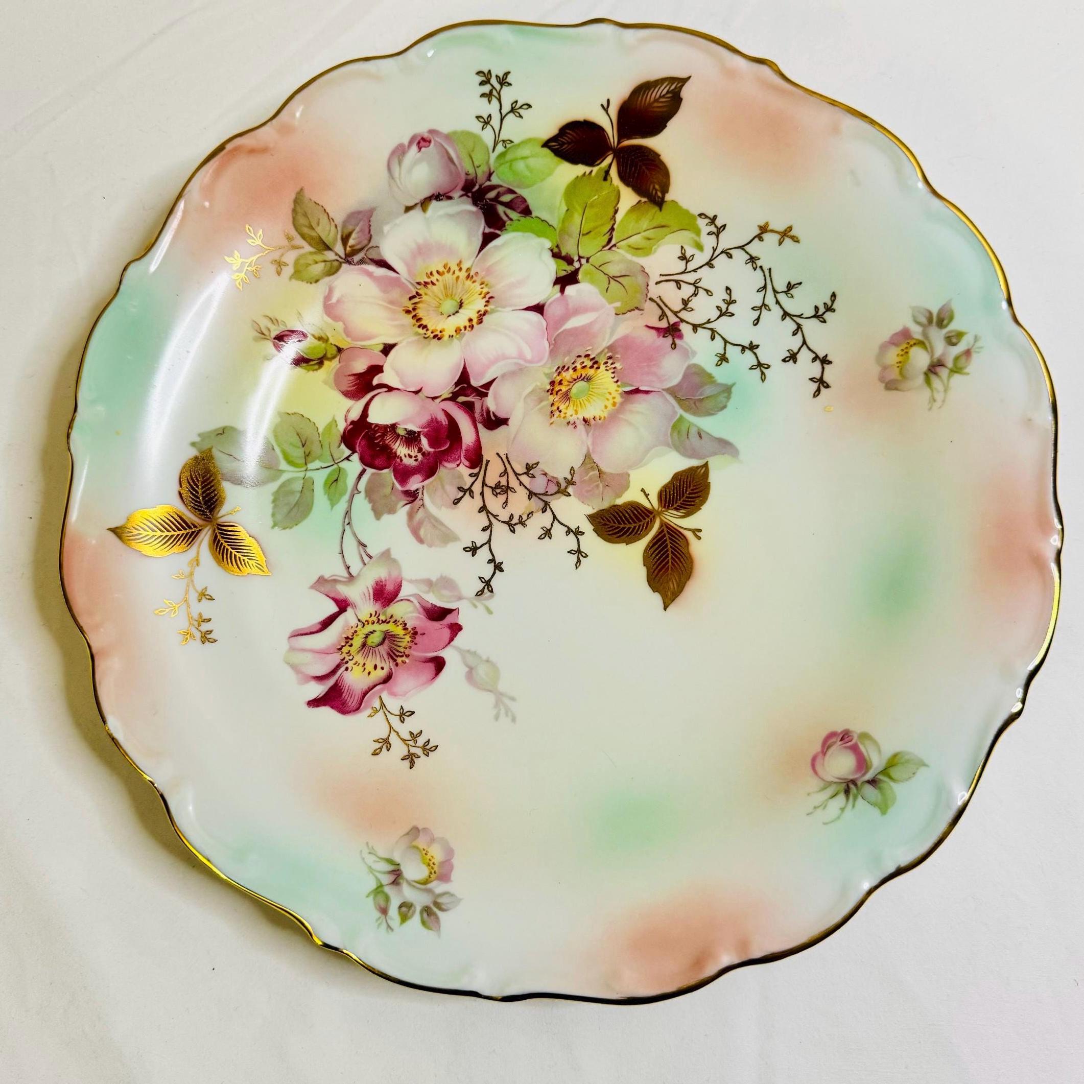 Vintage Schumann Arzberg Bavaria Plate: Hand-painted Floral