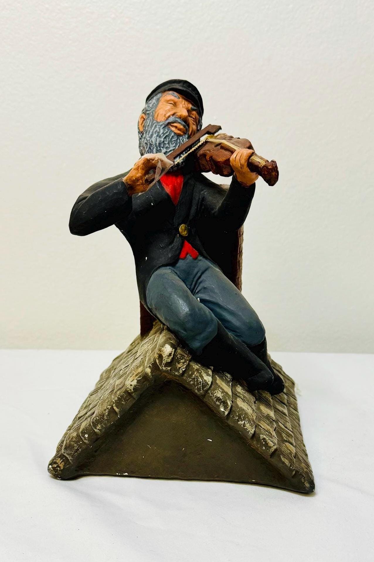 Vintage Rosen 1976 Fiddler Figurine – Hand-painted Folk Art Sculpture ...