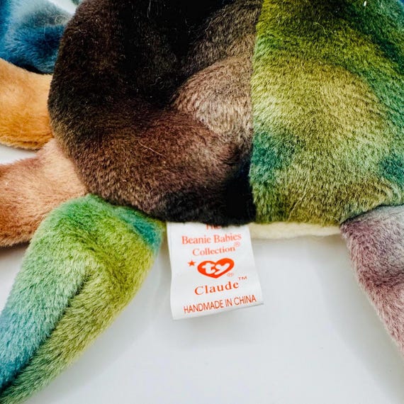 Rare 1996 Ty Beanie Baby Claude the Crab: Vintage Tie-dye Plush - Etsy