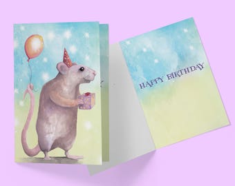 Rat Birthday card