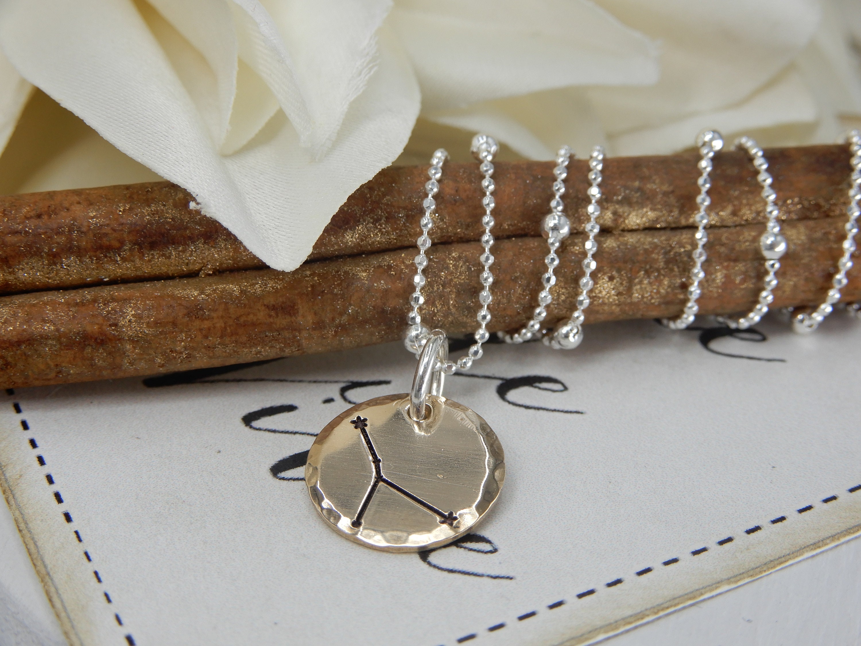 Edgy Jewelry Celestial Necklace Black Jewelry Cancer Constellation Necklace Cancer Necklace Zodiac Necklace Sterling Silver