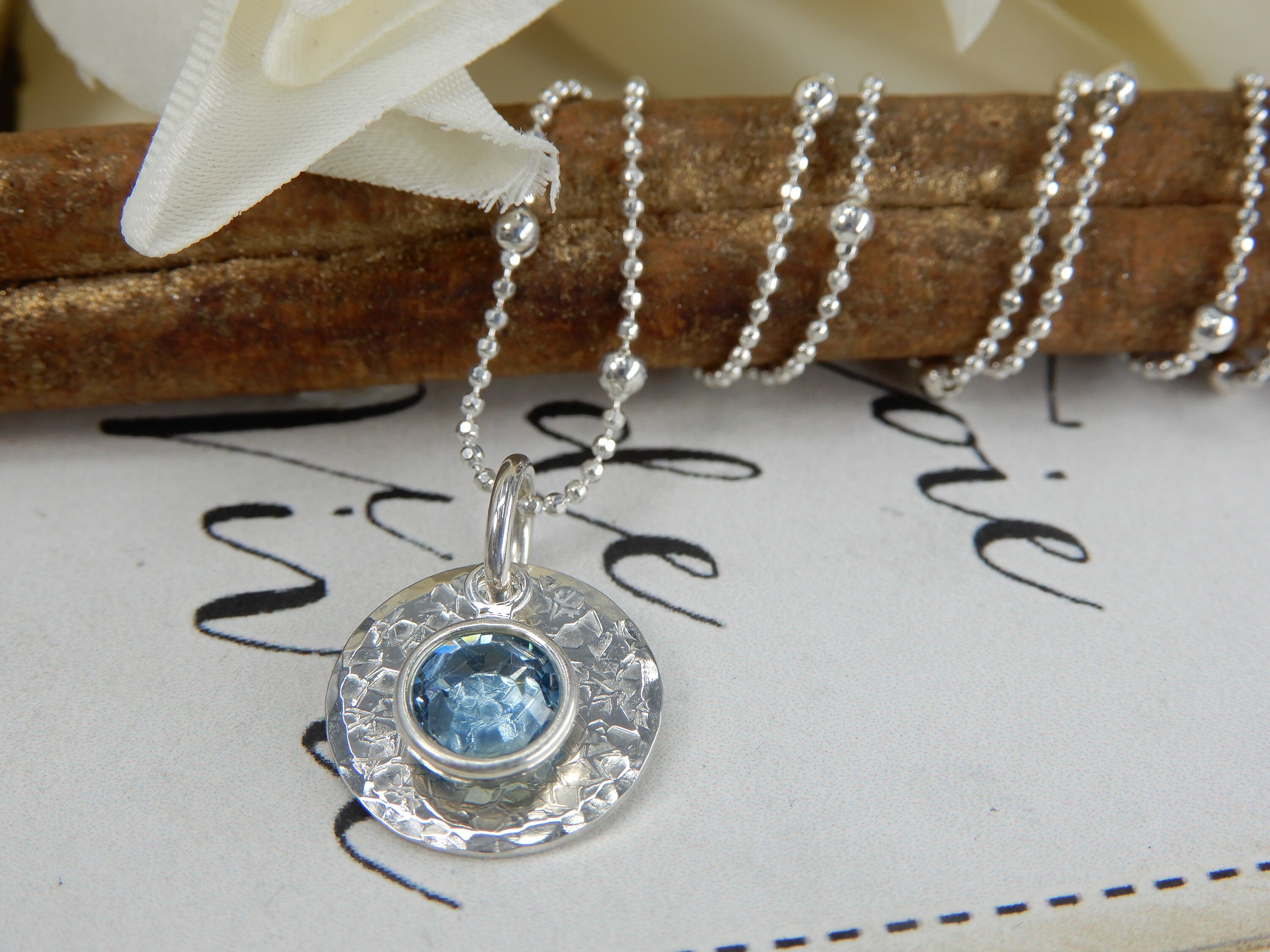 Swarovski march birthstone sale necklace
