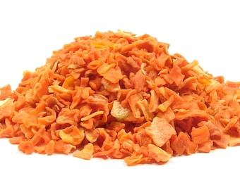 Carrot Dehydrated Chopped - 1 Pound - Dried Carrot Flakes Soups Stews Camping Prepping Storage Vegetables by Denver Spice