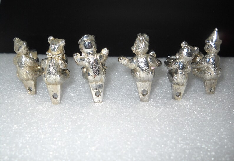 Lunt Silver Plated Birthday Candle Holders teddy Bears Etsy