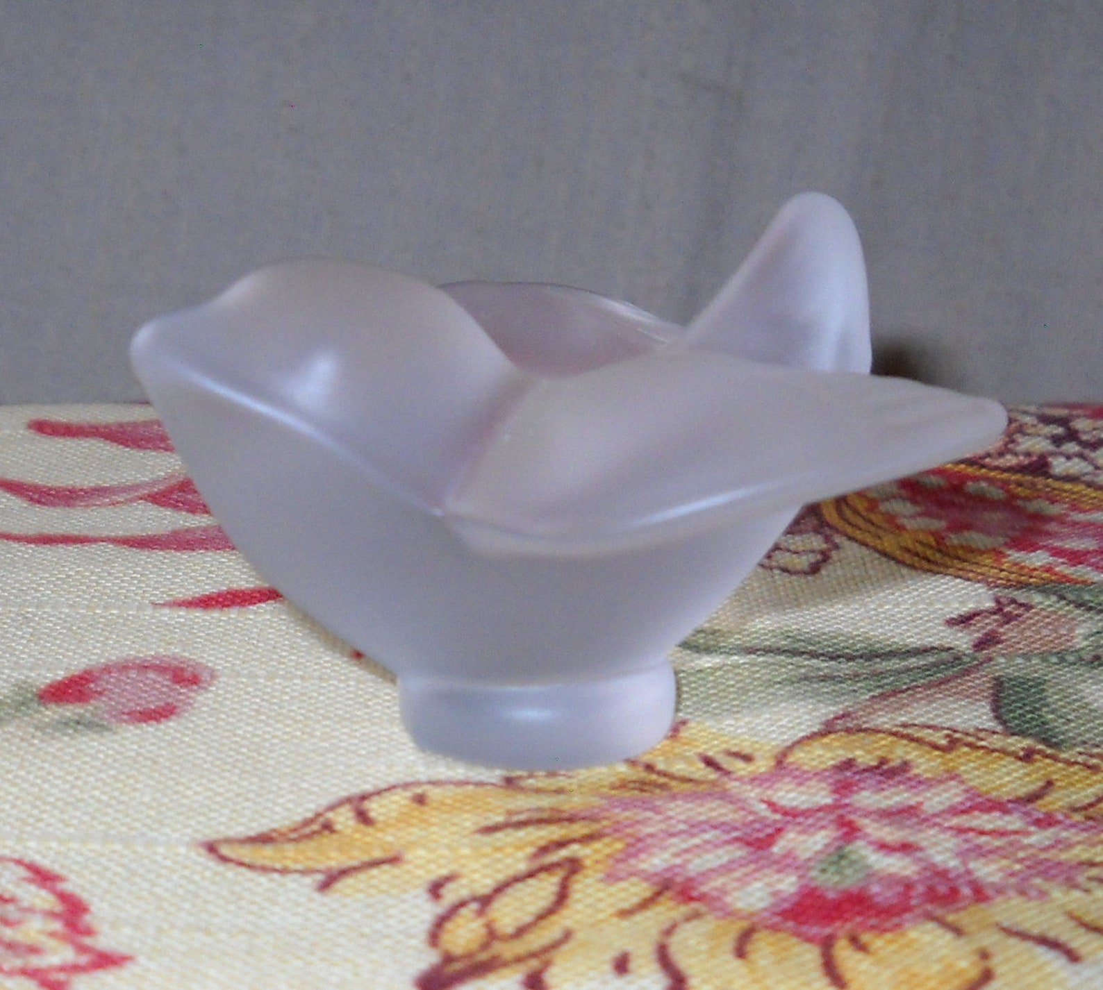 Sevres Crystal Art Glass Frosted Glass Bird Figurine Etsy