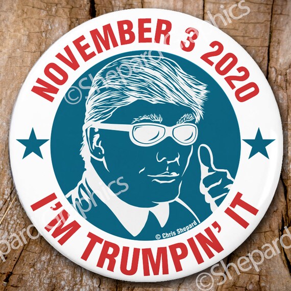 2020 DONALD TRUMP FOR PRESIDENT 2.25/" CAMPAIGN BUTTON SHOW YOUR SUPPORT