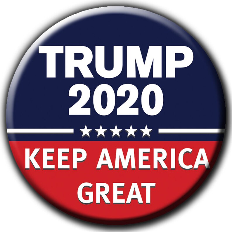 TRUMP 2020 Keep America Great Button Republican Campaign Pin image 0