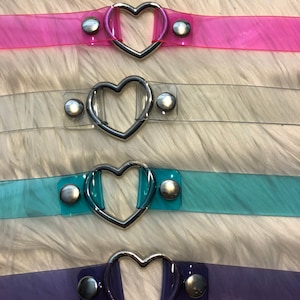 Diamond Heart vinyl choker