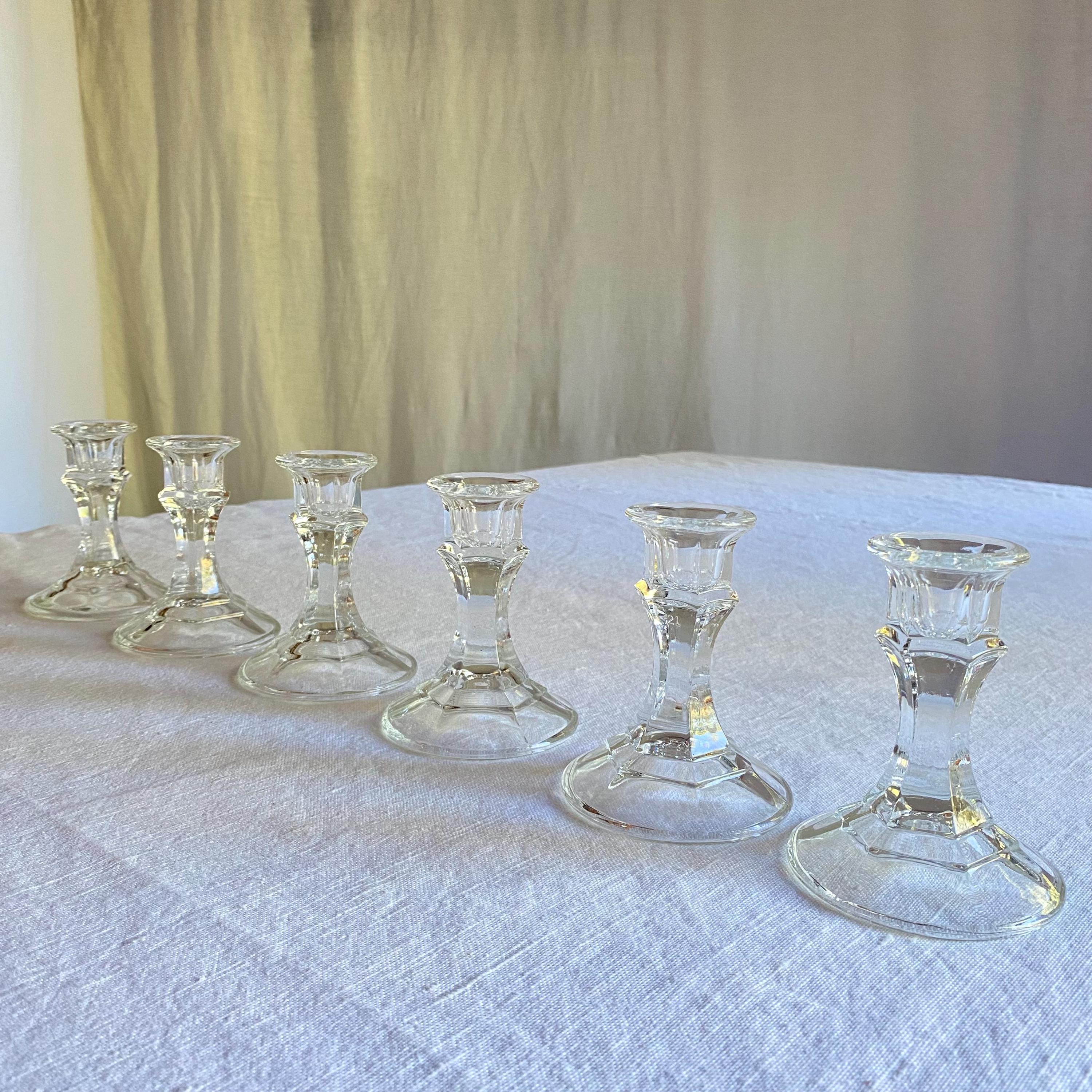 Set Portacandele Vetro 12 Pezzi 5x3.5cm Portacandele In Vetro Trasparente - Confezione Da 12, Per Matrimoni E Feste, 5,3x3,5 Cm Porta Candele Vetro