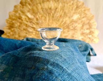 Vintage Tiny Glass Pedestal Bowl · 1.75” Tall · Apothecary Collection · Vintage Eye Cup
