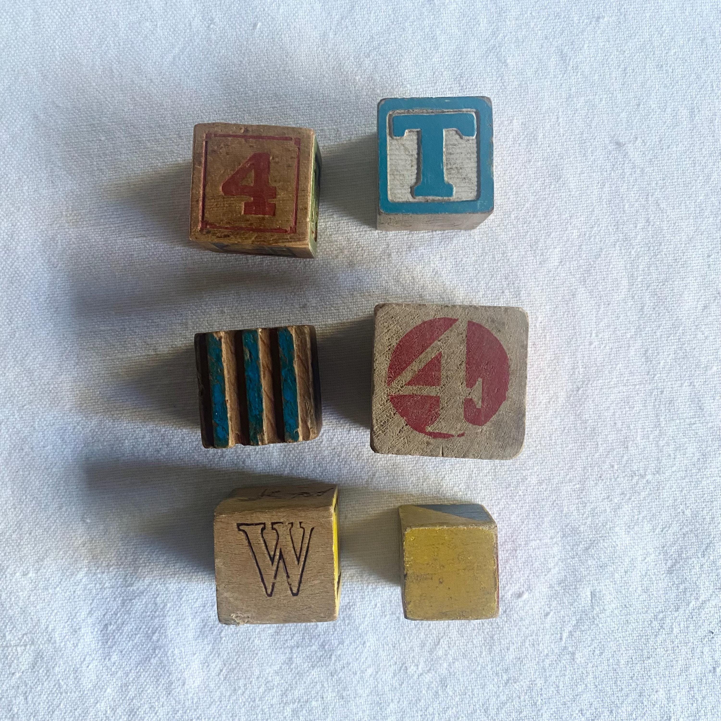 アンティーク　アルファベットブロック Set of 6 Vintage Wooden Alphabet Blocks · Mixed Japan & U.S.