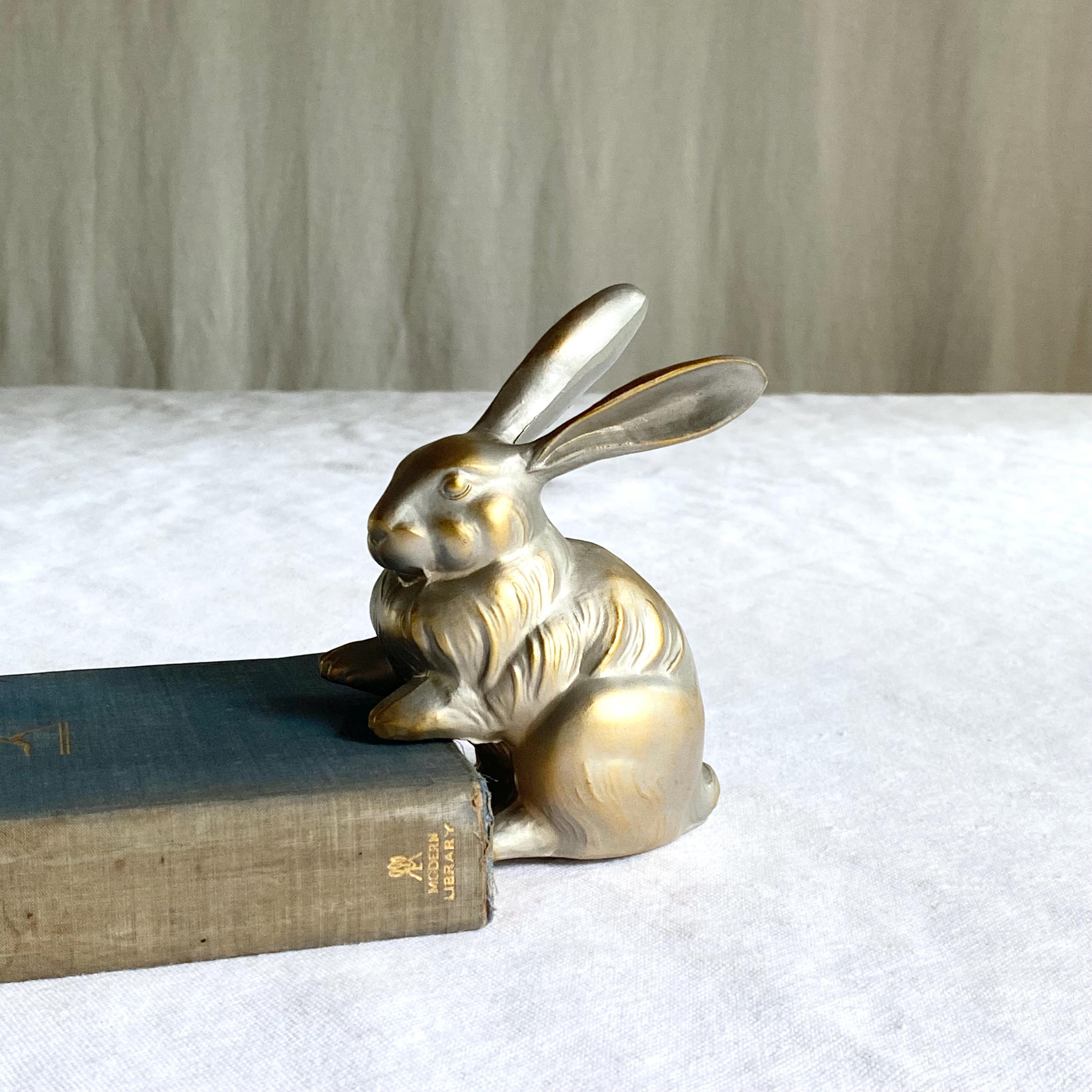 Metal Rabbit Figurine - Etsy