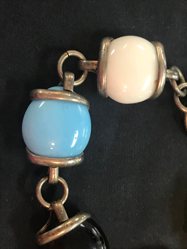 BLOW OUT Multi-Color Stone Bracelet Vintage Silver-Tone Cocktail Bracelet Gifts Under 50