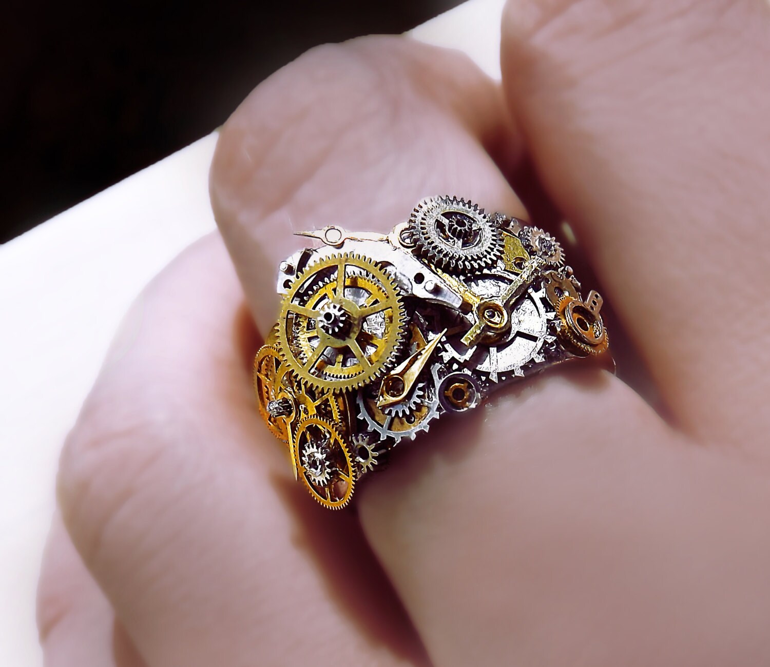 Anillo de acero inoxidable unisex steampunk anillo del Etsy España