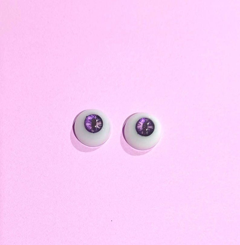 Ojos de dragón BJD hechos a mano: Ojos de resina para muñecas de fantasía (6-16 mm) Void