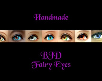 Bjd Fairy Eyes- Handmade fantasy eyes for ball-jointed dolls- 6mm 8mm 10mm 12mm 14mm - 7 colors