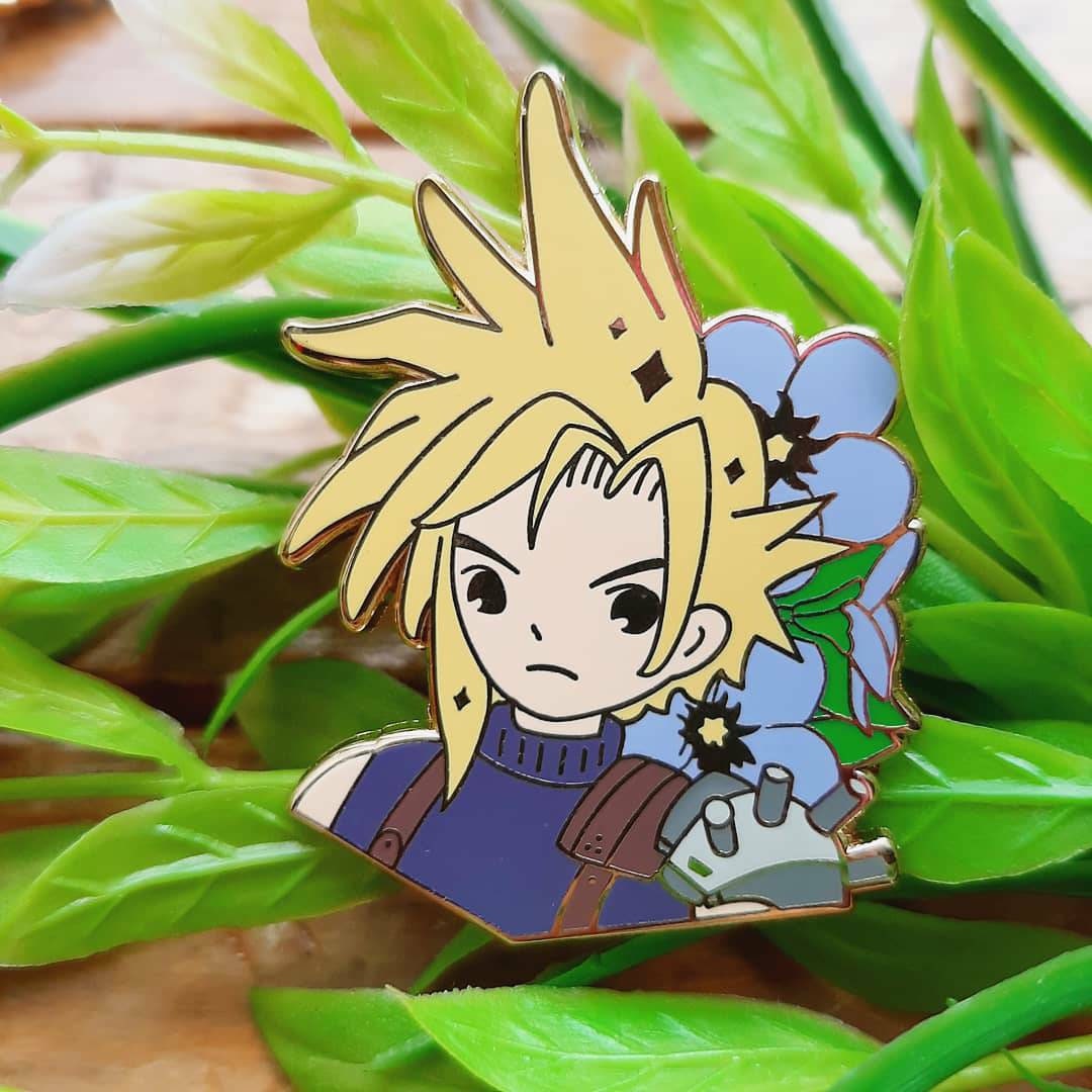 Cloud Strife Enamel Pin: Final Fantasy VII, Chibi Style - Etsy