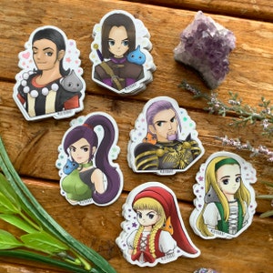Dragon Warrior XI Stickers | luminary, sylvando, veronica, jade, hendrik, serena, erik, anime, cute, chibi, gaming, video games, rpg, jrpg
