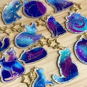 Zodiac Cats Acrylic Charms | Astrology, Gemini, Libra, Taurus, Aries, Sagittarius, Scorpio, Pisces, Capricorn, leo, virgo, aquarius, cancer,