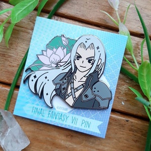 FFVII Pins: Sephiroth | FF7 | Chibi, kawaii, cloud, tifa, barret, yufie, aeris, aerith, gaming, jrpg, rpg, video games, rebirth, remake