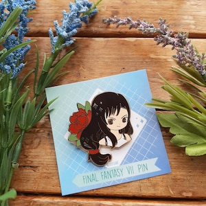 Tifa Lockhart Enamel Pin: FFVII Chibi Gaming Pin