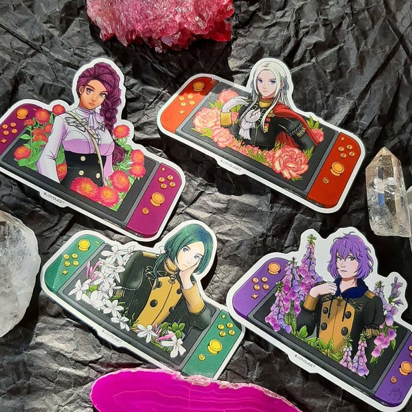 FETH Black Eagles Stickers | FE3H, Three Houses, bernadetta, linhardt, petra, edelgard, anime, manga, kawaii, cute, gaming, video games, rpg