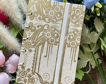 Handbound Coptic Stitch Sketchbook: Mi-Teintes Paper, Decorative Cover