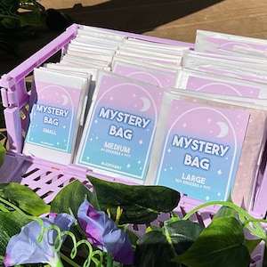 Mystery Sticker Packs | scrapbooking, journaling, collage, scrapbook, stickers, mystery, kawaii, cute, chibi, holographic, surprise, gift