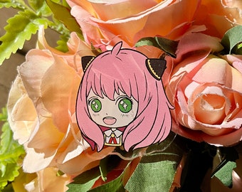 Anya Forger Acrylic Pin: Spy x Family Kawaii Chibi (1.5”)
