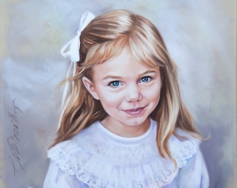 Custom Pastel portraits from photography, Pastel portrait painting, handmade portrait