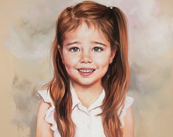 Custom Pastel Portrait from photography. Handmade portraits. Pastel portraits