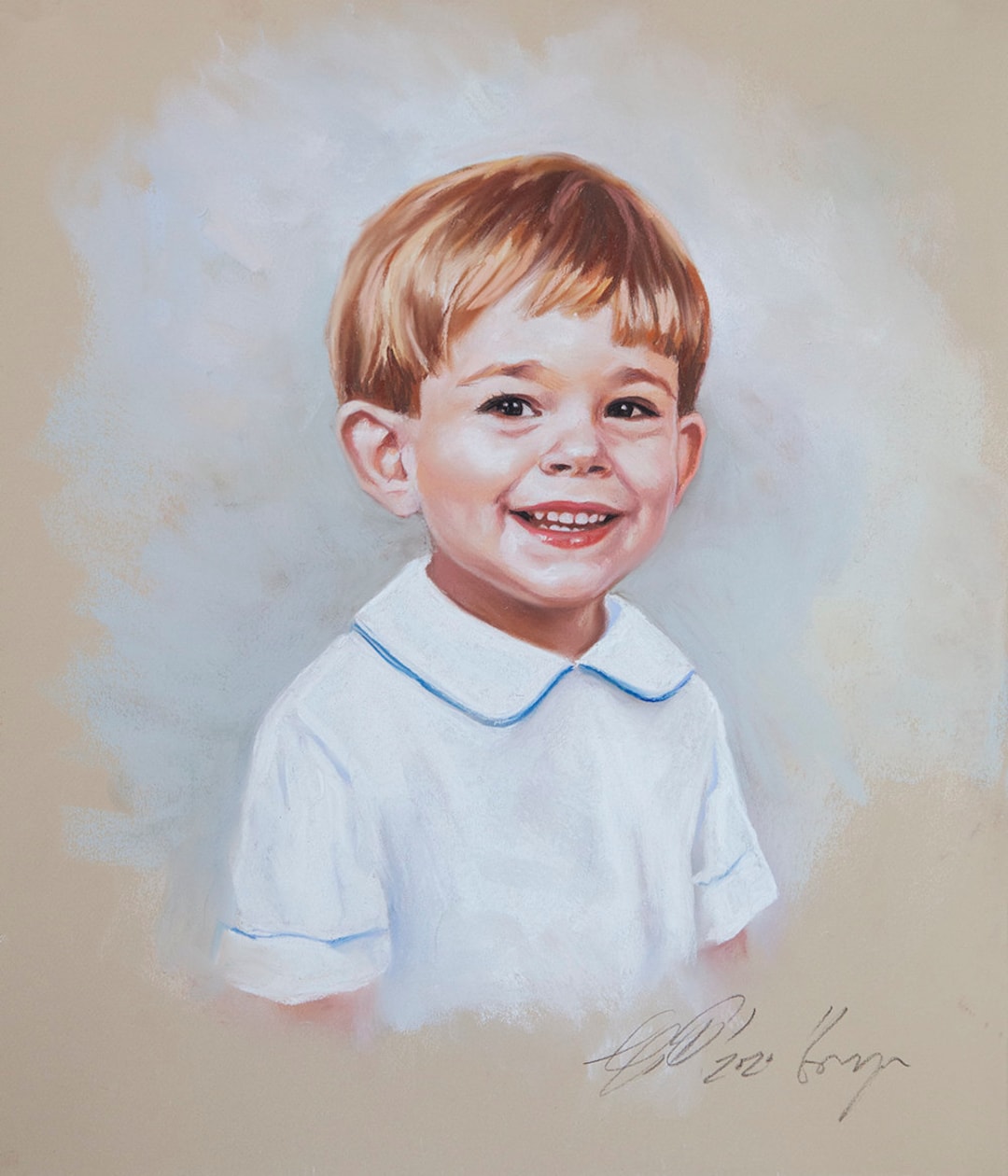 Custom Pastel Portrait of a Boy From Photography. Children - Etsy