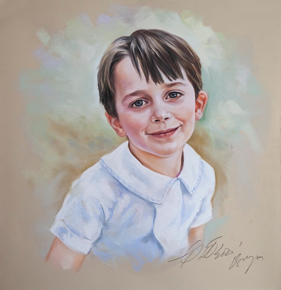 Custom Pastel Portrait From Photography. Pastel Portrait of a - Etsy  Australia