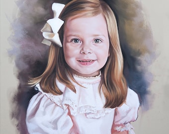 Classic Pastel portrait of a girl