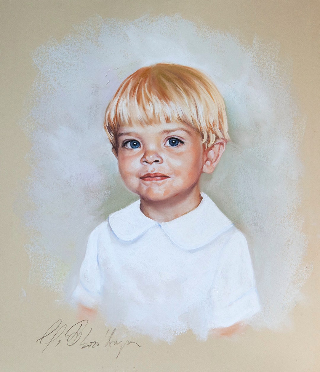 Custom Pastel Portrait of a Boy From Photography. Children - Etsy